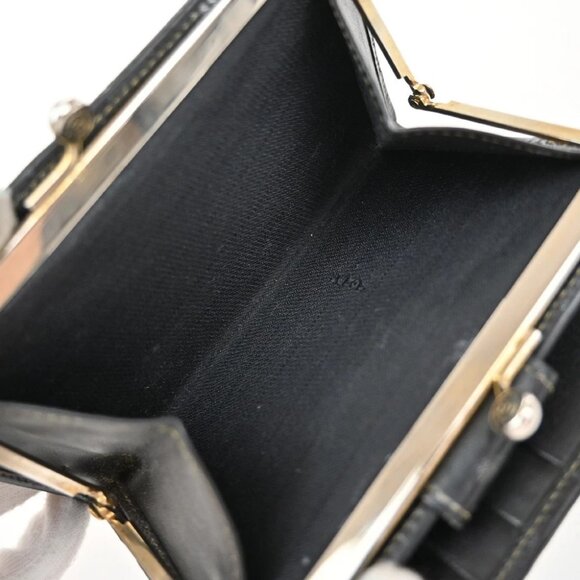 FENDI Logo Pequin Pattern Bifold Comapct Wallet PVC Leather Brown Italy - Picture 8 of 14